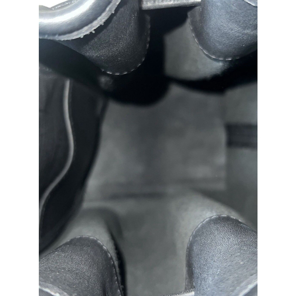 Vintage Coach 9165 Legacy Black Leather  Nickel Drawstring Bucket Bag Cinch USA - Picture 7 of 13